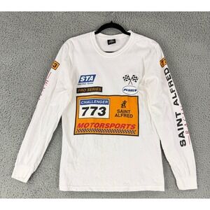 Saint Alfred T Shirt Mens S White Long Sleeve Motorsports Racing 773 Graphic Tee